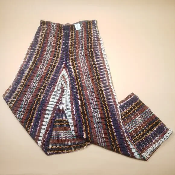 MISSONI Vintage Zig Zag Knit 3-Piece Set Cardigan Maxi Pants Luxury Rare Runway